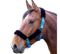 Shires Fleece Lined Horse Headcollar Blue (X Full)