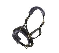 Shires Fleece Lined Lunge Cavesson - Black Extra Full