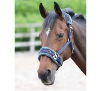 Shires Fleece Lined Lunge Cavesson - Navy - Size: Extra Full