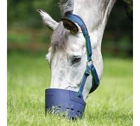 Shires Flexi Grazer Grazing Muzzle - Navy - Size: Full