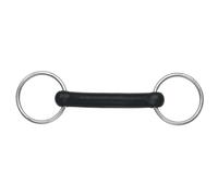 Shires Flexible Rubber Mouth Snaffle - Black Rubber - 5