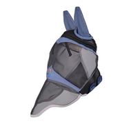Shires FlyGuard Pro Air Motion Fly Mask with Ears & Nose - Extra Full Size | Lightweight Air Motion Fabric for Comfort | Protects Against Flies & Insects | Turnout & Grazing | Deep Airforce Blue