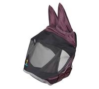Shires FlyGuard Pro Deluxe Fly Mask with Ears - Black Cherry