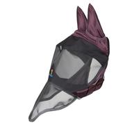Shires FlyGuard Pro Deluxe Fly Mask with Ears & Nose - Black Cherry