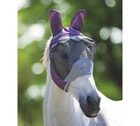 Shires FlyGuard Pro Deluxe Fly Mask With Ears - Purple Full