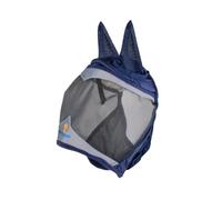 Shires FlyGuard Pro Fine Mesh Fly Mask with Ears - Jet Black, Navy Blue or Sky Blue (Navy Blue, Pony)