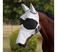 Shires FlyGuard Pro Sun Shade Fly Mask with Ears & Nose - White