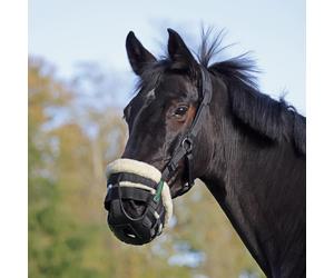 Shires Freegraze Deluxe Airflow Grazing Grass Muzzle, Horse Pony Fleece Comfort