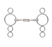 Shires French Link Horse 3 Ring Gag Bit ER652