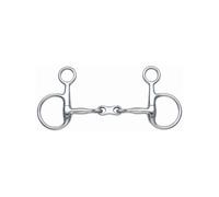 Shires French Link Horse Hanging Cheek Snaffle Bit Silver (4.5In)