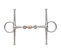 Full Cheek Snaffle with Copper Peanut Bits with Rollers Full Cheek 6" 13mm