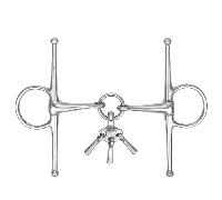 Shires Full Cheek With Keys - Horse Bridle Bits - Silver - Size: 5 inch