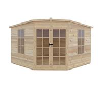 Shires Hampton High Spec Shiplap Summerhouse Garden Sun Room Approx 10x10 ft in Light Tan Shires Light Tan