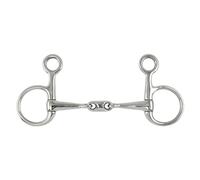 Shires Hanging Cheek Snaffle with Lozenge - Steel - 6