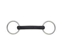 Shires Hard Rubber Horse Snaffle Bit Black/silver (5.5In)