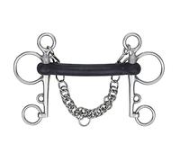 Shires Bradoon Hard Rubber Mouth 6" Steel