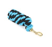 Shires Headcollar Lead Rope With Trigger Clip Black/Turquoise - Black/Turquoise