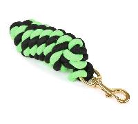 Shires Headcollar Lead Rope With Trigger Clip - Black/Lime