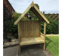 Shires Hebe 4 x 2 Feet Pressure Treated Arbour in Brown Shires Brown