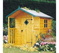 Shires Hide 4 x 4 Feet Single Door with One Fixed Window Playhouse in Light Brown Shires Light Brown