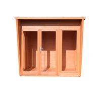 Shires Highclere 8 x 8 Feet Double Door with Three Windows Summerhouse in Light Brown Shires Light Brown