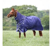 Shires Highlander Original Lite Turnout Rug & Neck Set - Outdoor Horse Blanket - Navy - Size: 7ft