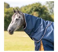 Shires Highlander Plus Lite Turnout Rug Neck Cover for Horses Navy - Medium