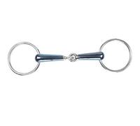 Shires Hollow Jointed Loose Ring Blue Sweet Iron Horse Snaffle UK 5 1/2", Bluee Sweet Iron