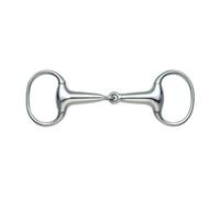 Shires Hollow Mouth Horse Eggbutt Snaffle Bit Light Steel (5.5In)