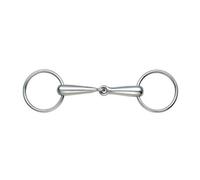 Shires Hollow Mouth Horse Loose Ring Snaffle Bit Light Steel (5.5In)