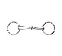 Shires Hollow Mouth Loose Ring Snaffle - Steel - 5.75