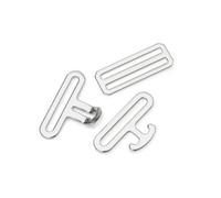 Shires Horse Surcingle Fastener Set (Pack Of 3) Silver (One Size)