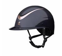 Shires Karben Alina Wide Peak Riding Hat - Navy/Rose Gold 58-60cm