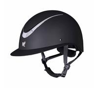 Shires Karben Elisa Wide Peak Riding Hat - Black/Silver 58-60cm