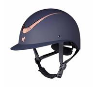 Shires Karben Elisa Wide Peak Riding Hat - Navy/Rose Gold 55-57cm