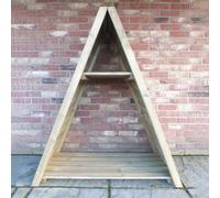 Shires Large Triangular 3' 11"x2' Tongue & Groove Pressure Treated Log Store in Light Brown Shires Light Brown