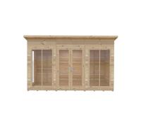 Shires Lela 12x6 Summerhouse - L185.8 x W357 x H228.4 cm in Light Brown Shires Light Brown