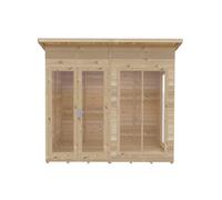 Shires Lela 8x6 Summerhouse - L185.8 x W238 x H228.4 cm in Light Brown Shires Light Brown