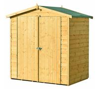 Shires Lewis 4 x 6 Feet Premium Apex Double Door with One Opening Window in Light Tan Shires Light Tan