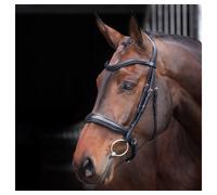 Shires Lusso Elite Padded Cavesson Bridle for Horses Black - Full