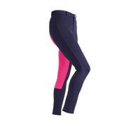 Shires Maids Two Tone Childrens Jodhpurs - Navy/Pink 5-6 Years