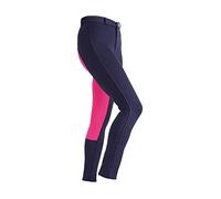 Shires Maids Wessex Two Tone Jodhpurs - Navy/Pink: Age 13/14 Yrs