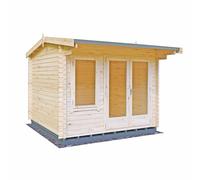 Shires Marlborough 28 mm Log Cabin 10 x 10 Feet in Brown Shires Brown