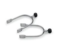 Shires Mens Plastic Roller Ball Spurs Silver (30mm)