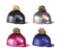 Shires Metallic Horse Riding Hat Cover in Blue - One Size