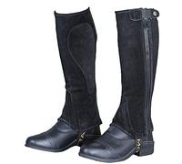 Shires Moretta Suede Childs Half Chaps in Brown - Child sizes Small, Black