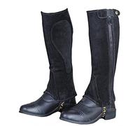Shires Moretta Suede Half Chaps in Black - Adult sizes X-Large, Black