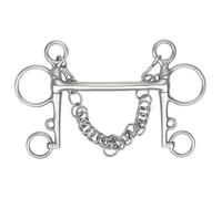 Shires Mullen Mouth Horse Pelham Bit Light Steel (5.5In)