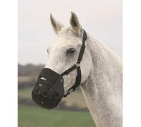 Shires Nylon Grazing Muzzle Black, Black