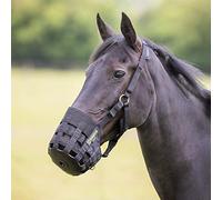 Shires Nylon Grazing Muzzle Black, Black